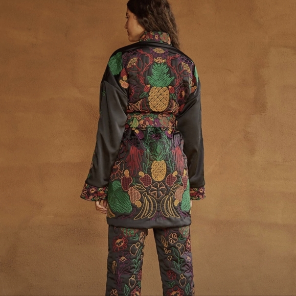 FARM Rio Black Embroidered Kimono - Picture 3 of 8